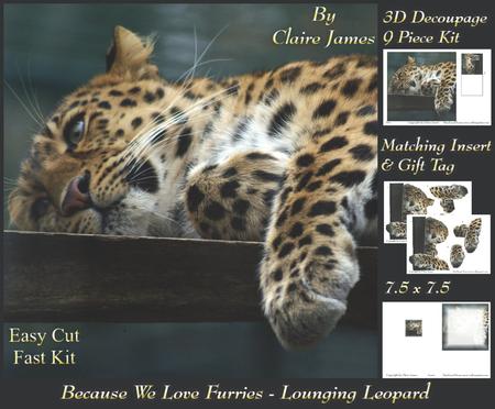 Because We Love Furries - Lounging Leopard + Insert & Tag