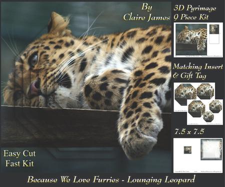 Because We Love Furries - Lounging Leopard + Insert & Tag