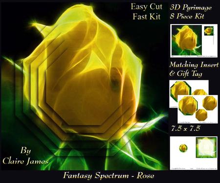 Fantasy Spectrum - Floral - Electric Rose 2+ Insert & Tag