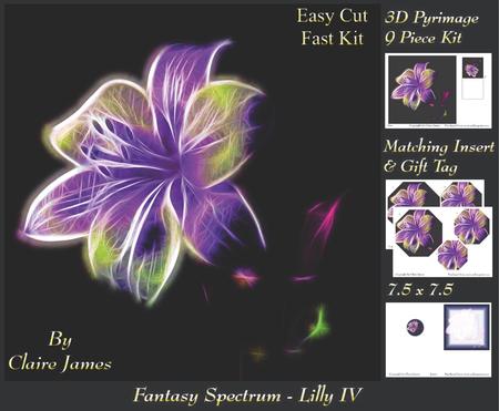 Fantasy Spectrum - Floral - Gorgeous Lilly 4 + Insert & Tag