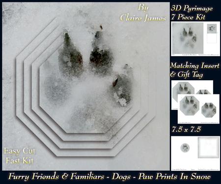 Furry Friends & Familiars - Dogs - Paw Prints in the Snow +