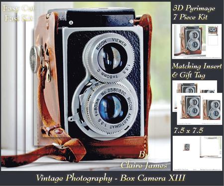 Photography - Vintage Camera 13 + Insert & Tag