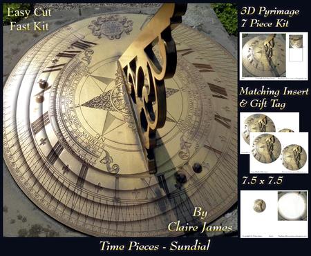 Time Pieces - Vintage Sundial + Insert & Tag