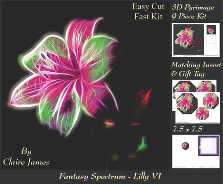 Fantasy Spectrum - Floral - Gorgeous Lily 6 + Insert & Tag