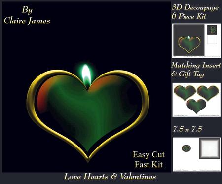 Love Hearts & Valentines - Hearts 2 Gold + Insert & Tag