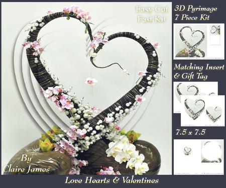 Love Hearts & Valentines - Hearts 11 + Insert & Tag