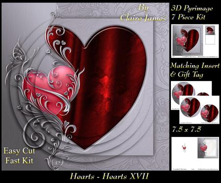 Love Hearts & Valentines - Hearts 17 + Insert & Tag