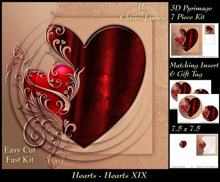 Love Hearts & Valentines - Hearts 19 + Insert & Tag