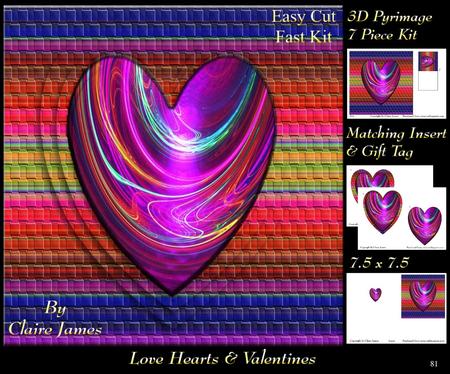 Love Hearts & Valentines - Hearts 81 + Insert & Tag