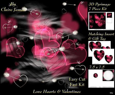 Love Hearts & Valentines - Hearts 88a + Insert & Tag