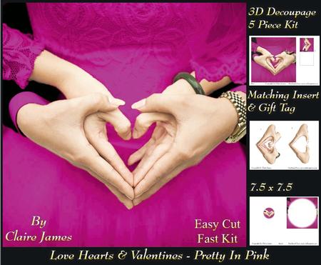 Love Hearts & Valentines - Hearts 5 Pretty in Pink +ins+tag