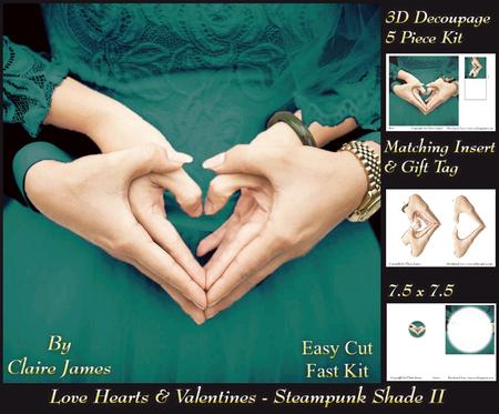 Love Hearts & Valentines - Hearts 5 Steampunk Shade 2 +tag+