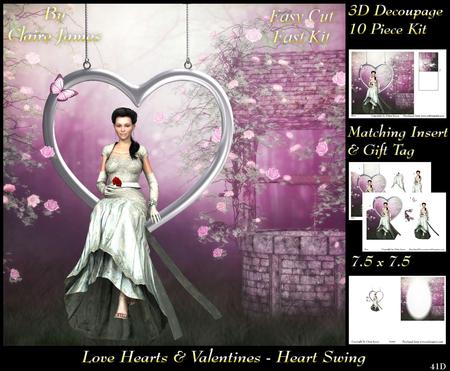 Love Hearts & Valentines - Romantic Heart Swing + Tag +