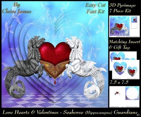 Love Hearts & Valentines - Seahorse Kelpie Guardians + Tag +