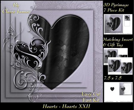 Love Hearts & Valentines - Hearts 22 + Insert & Tag