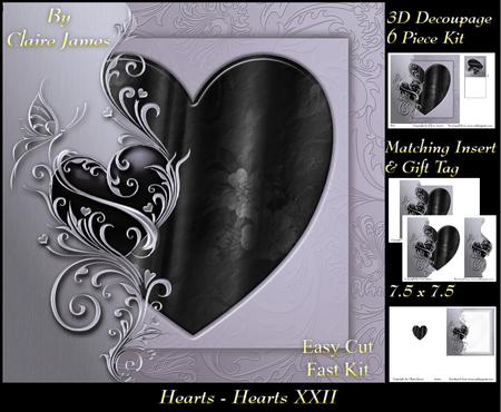 Love Hearts & Valentines - Hearts 22 + Insert & Tag