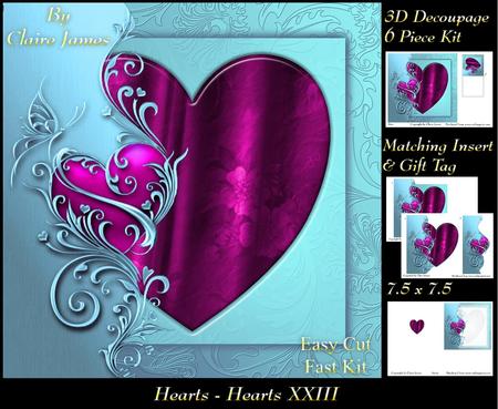 Love Hearts & Valentines - Hearts 23 + Insert & Tag
