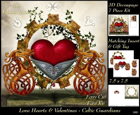 Love Hearts & Valentines - Hearts 28 + Insert & Tag