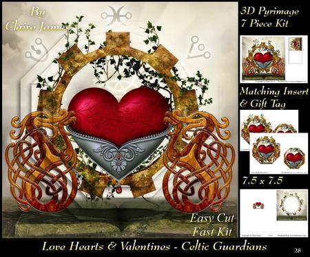 Love Hearts & Valentines - Hearts 28 + Insert & Tag