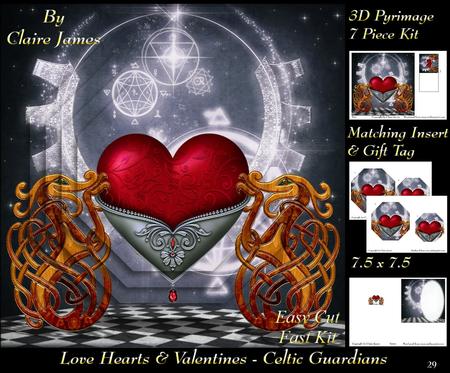 Love Hearts & Valentines - Hearts 29 + Insert & Tag