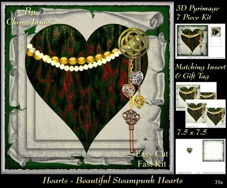 Love Hearts & Valentines - Hearts 35a + Insert & Tag