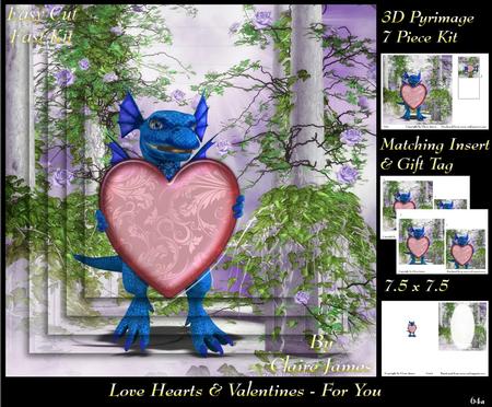 Love Hearts & Valentines - Heart for You 64a +tag+