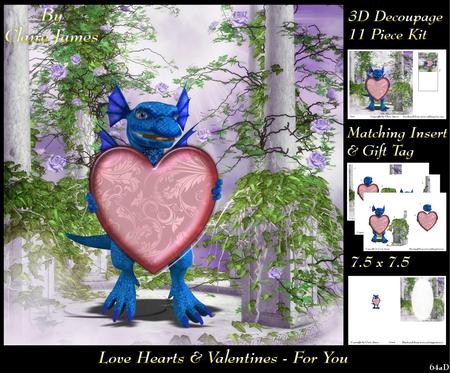 Love Hearts & Valentines - Heart for You 64a +tag+