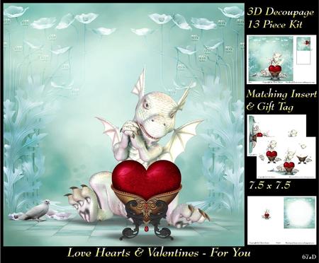 Love Hearts & Valentines - Heart for You 67a +tag+
