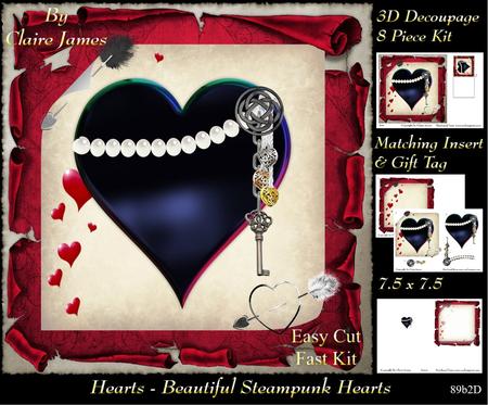 Love Hearts & Valentines - Steampunk Heart 89b2 +tag+