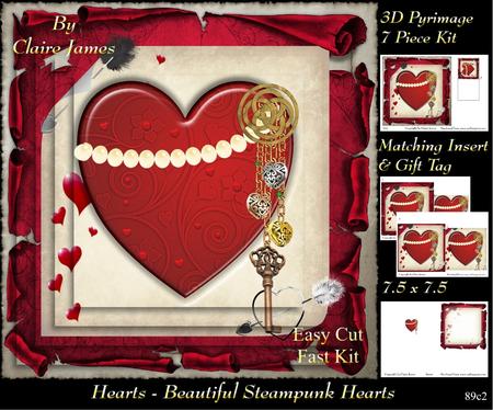 Love Hearts & Valentines - Steampunk Heart 89c2 +tag