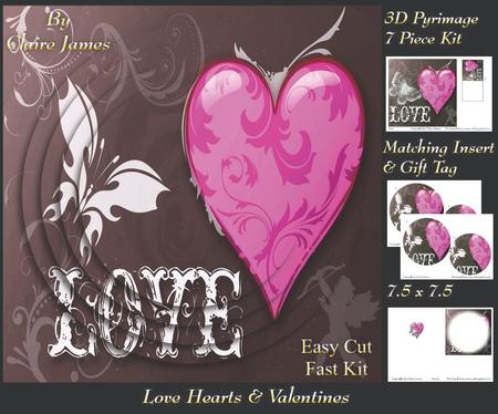 Love Hearts & Valentines 3 - Insert + Tag