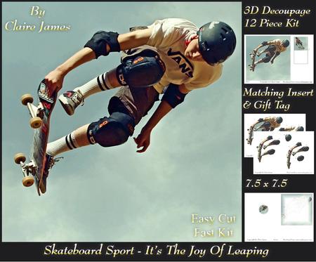 Skateboard Sport - the Joy of Leaping + Insert & Tag