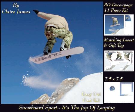 Snowboard Sport - the Joy of Leaping + Insert & Tag