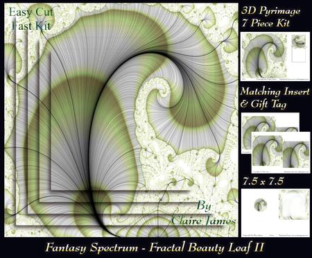 Fantasy Spectrum - Fractal Beauty Leaf Fern 2 + Insert & Tag