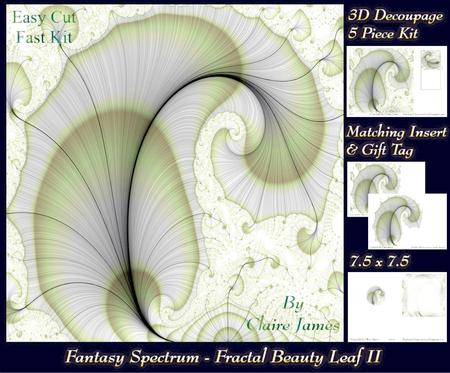 Fantasy Spectrum - Fractal Beauty Leaf Fern 2 + Insert & Tag
