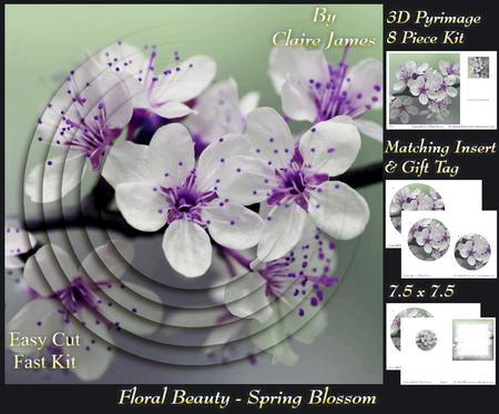 Floral Beauty - Spring Blossom + Insert & Tag