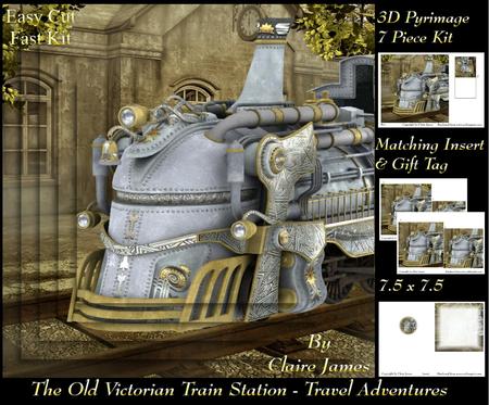 The Old Victorian Train Station 10 - Steampunk Train +tag +