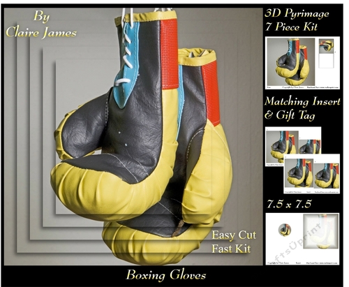 Sport - Boxing Gloves Pyrimage/Pyramid + Insert & Tag