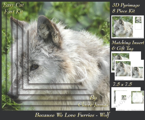 Because We Love Furries - Beautiful Wolf + Insert & Tag
