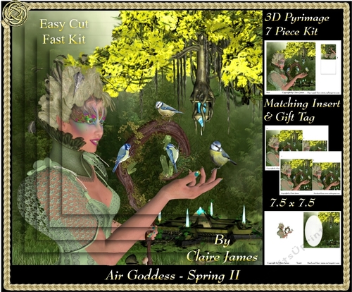 The Air Goddess - Seasons - Spring Pyrimage/Pyramid 2 + Insert & Tag