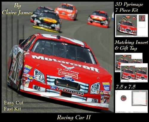 Sport - Racing Car - Pyrimage/Pyramid + Insert & Tag