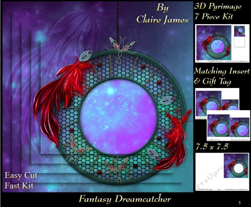 Fantasy Dreamcatcher 5 - Pyrimage/Pyramid + Matching Insert & Tag