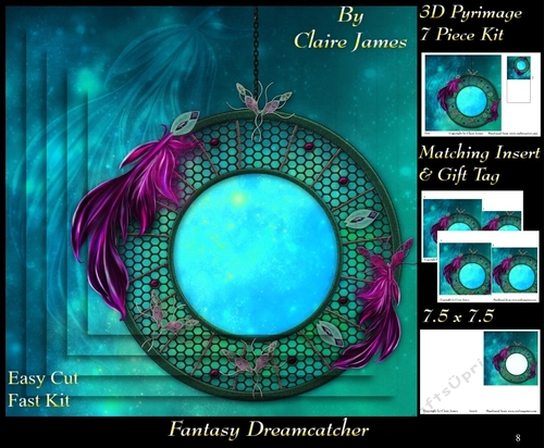 Fantasy Dreamcatcher 8 - Pyrimage/Pyramid + Matching Insert & Tag