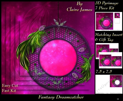 Fantasy Dreamcatcher 11 - Pyrimage/Pyramid + Matching Insert & Tag