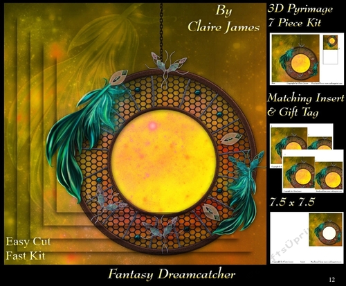 Fantasy Dreamcatcher 12 - Pyrimage/Pyramid + Matching Insert & Tag