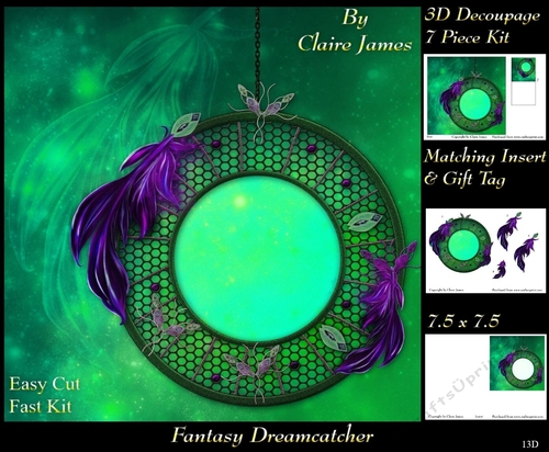 Fantasy Dreamcatcher 13 - Pyrimage/Pyramid + Matching Insert & Tag