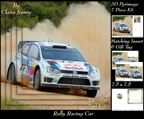 Sport - Rally Racing Car Dakar - Pyrimage/Pyramid + Insert & Tag