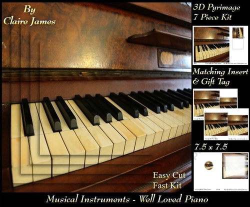Musical Instruments - Well Loved Piano - Pyrimage/Pyramid + Insert & Tag