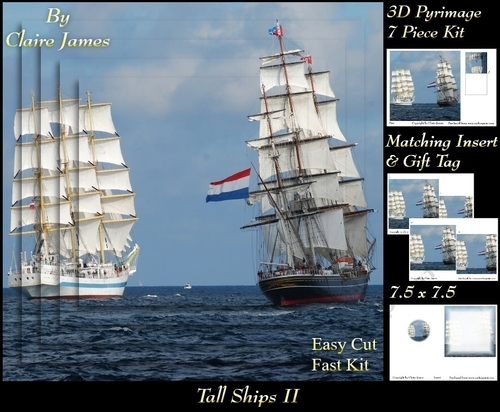 Boats - Tall Ships - Pyrimage/Pyramid + Insert & Tag