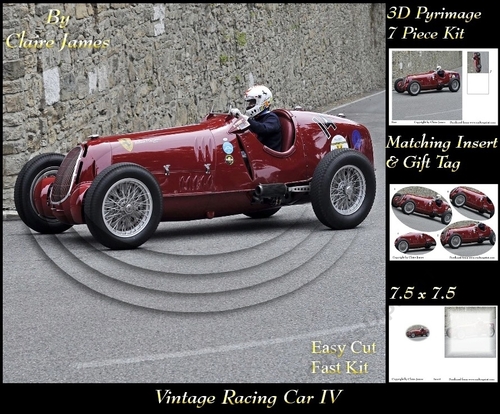Sport - Vintage Racing Car 4 - Pyrimage/Pyramid + Insert & Tag